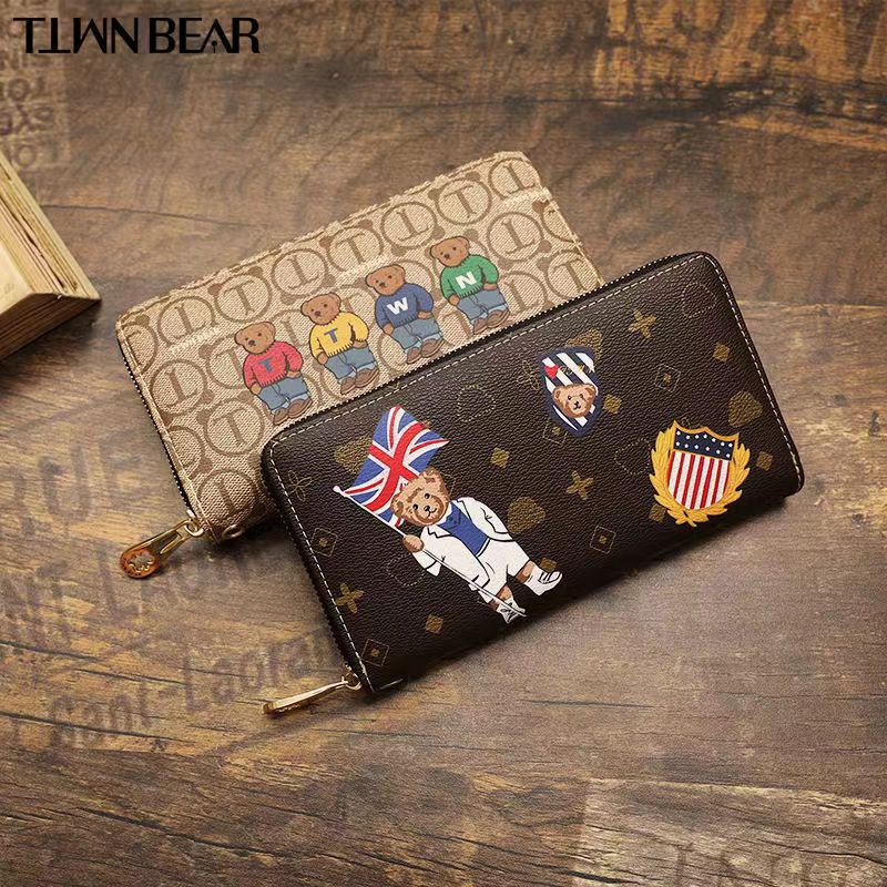TTWNBEARVí Nữ Dài In Hình Gấu Dễ Thương
