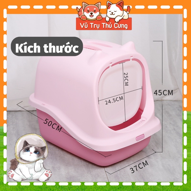 Nhà vệ sinh cho Mèo size siêu Lớn, Thau đựng cát cho Mèo có quai cầm tiện lợi, khừ mùi tốt