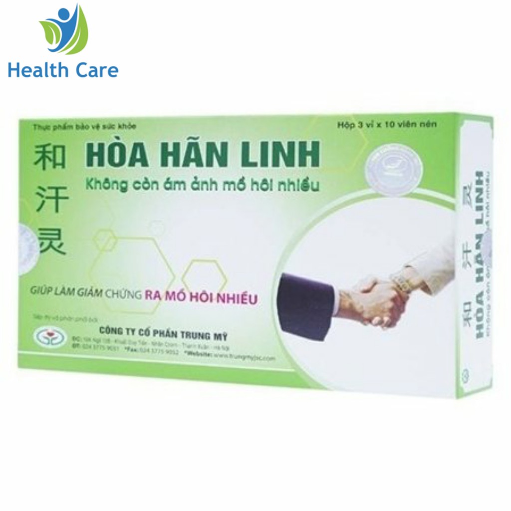 Viên Uống Giảm Chứng Mồ Hôi Nhiều Hòa Hãn Linh 30 Viên