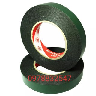 Băng keo xốp 2 mặt xanh đen bản 2cm