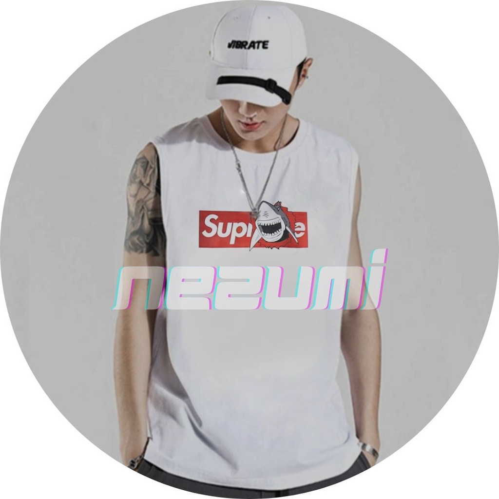 (Sẵn đen XL) ÁO TANK TOP UNISEX NAM NỮ COTTON 95%, ÁO BA LỖ TẬP GYM CÁ