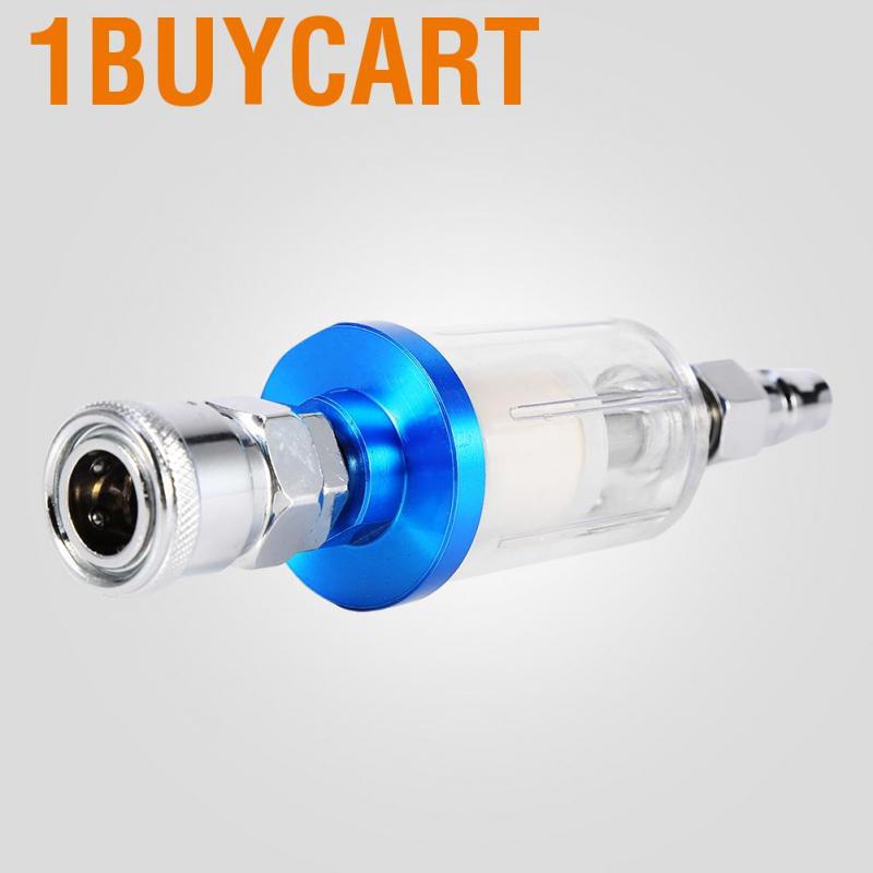 1buycart Spray Gun Air Line Filter Water Trap Clear Painting Moisture Separator with Male and Female Ada
