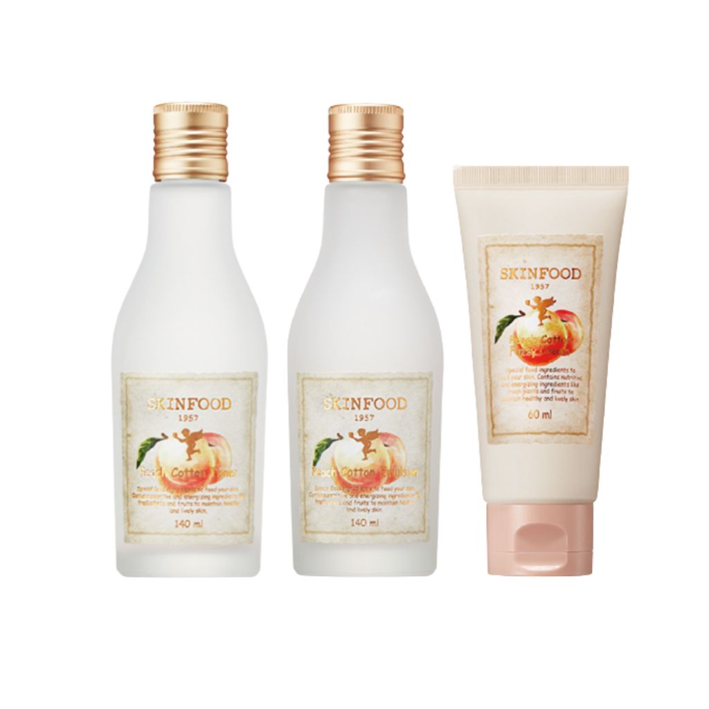 SKINFOOD Kiểm soát chất tẩy rửa mặt Đào Peach Toner, Emulation, cream