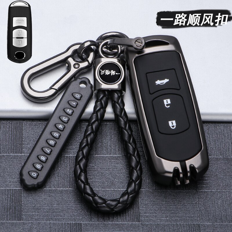 Ốp bọc chìa khóa điều khiển chất liệu hợp kim mạ kẽm dành cho Mazda 3 6 Axela CX-5 CX-7 CX3 CX5 CX7 CX9 RX8 MX