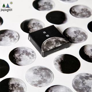 Bộ 45 sticker hình mặt trăng dán trang trí
