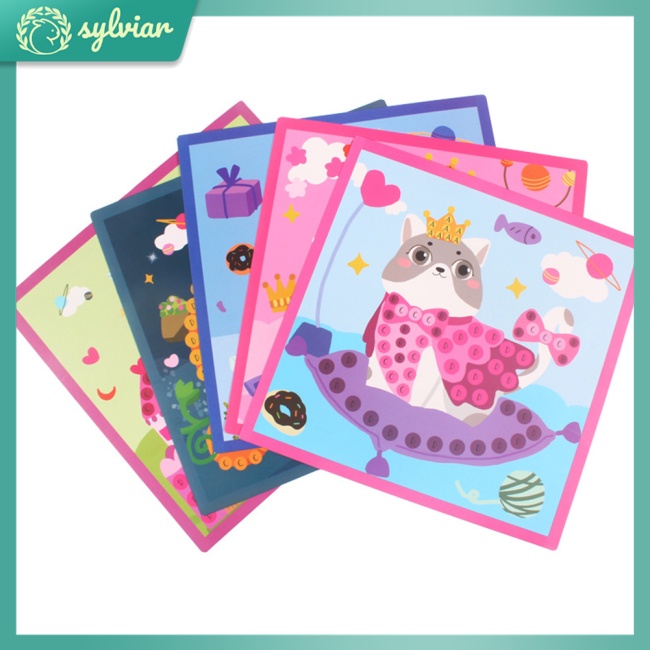 Bộ Tranh Đính Đá Mini DIY Họa Tiết Hoạt Hình Bằng Gỗ Dùng Để Trang Trí