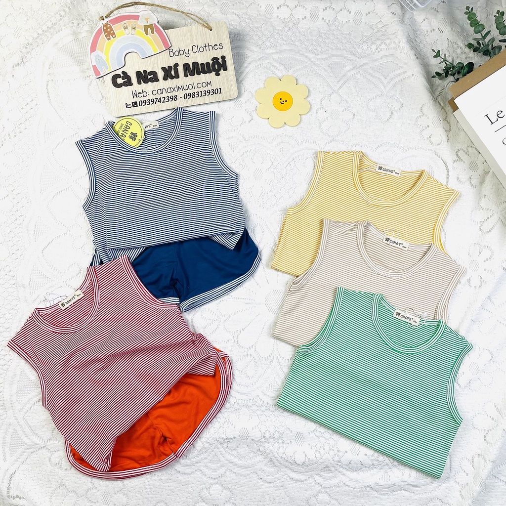✨Size(9-32Kg)✨FREE SHIPBộ MinKy Mom CaNa's Sát Nách Cotton Lạnh Dể Thương Cho Bé Gái Bé Trai, Đủ Màu