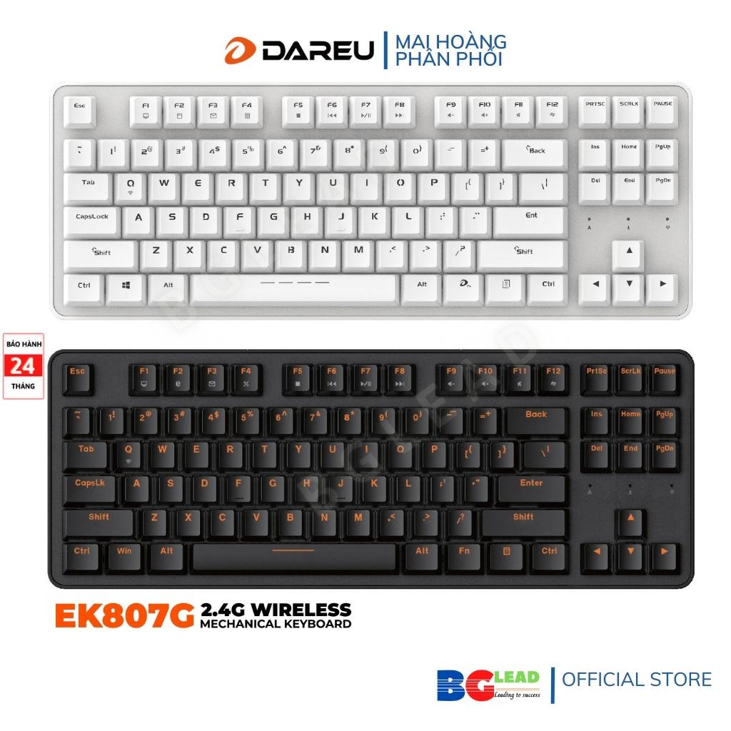 Bàn phím cơ không dây Dareu EK807G BLACK wireless 2.4GHz (Blue/ Brown/ Red D switch) - Mai Hoàng phân phối