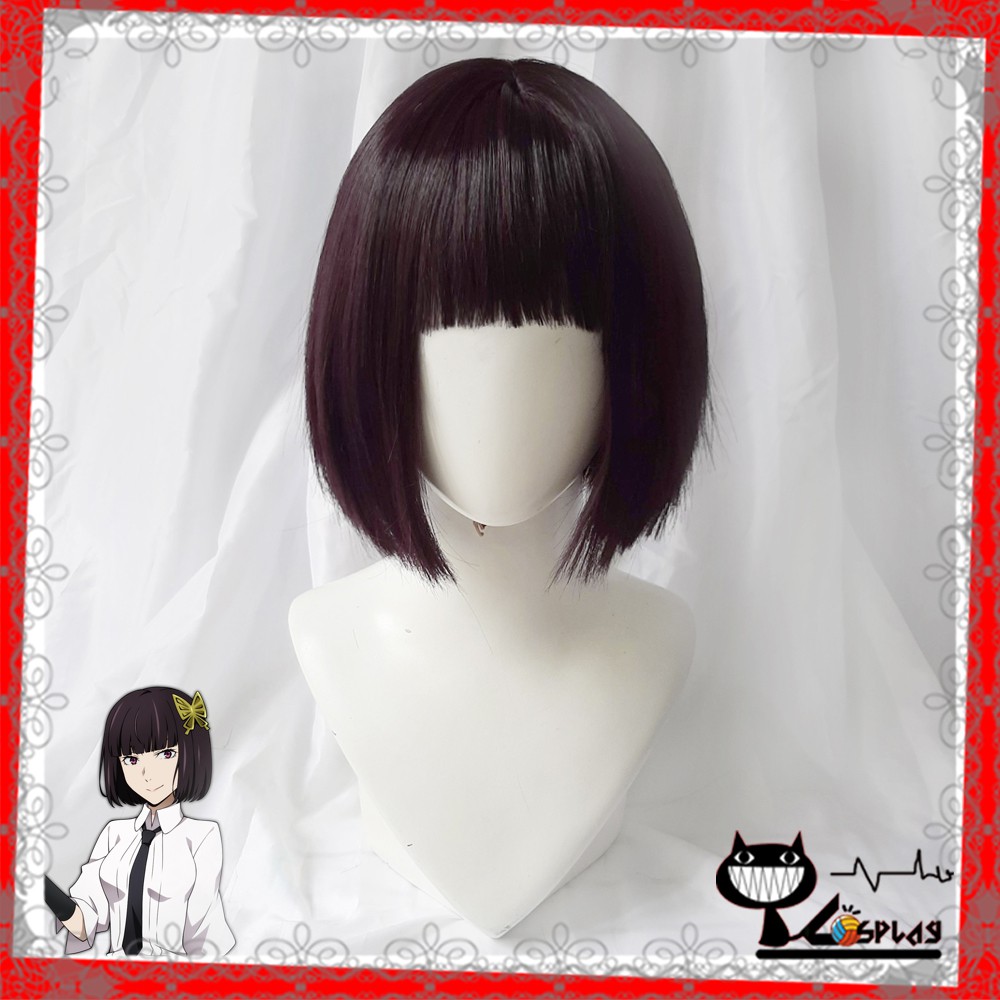 [sẵn] Wig/tóc giả Akiko Yasano - bungo no stay dog màu đen tím đỏ tía tại Miu Cosplay