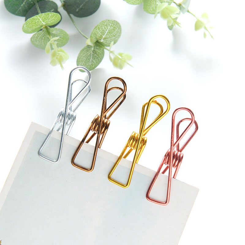 Set 10 kẹp miệng túi thực phẩm bằng kim loại mạ vàng