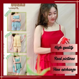 Đồ bộ nữ hai dây chất đũi mát mịn, form dáng babydoll xinh yêu - GABUU.sleepwear