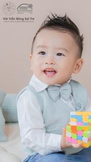 Áo gile công tử Hrnee chất liệu vải trần bông sợi tre cho bé trai