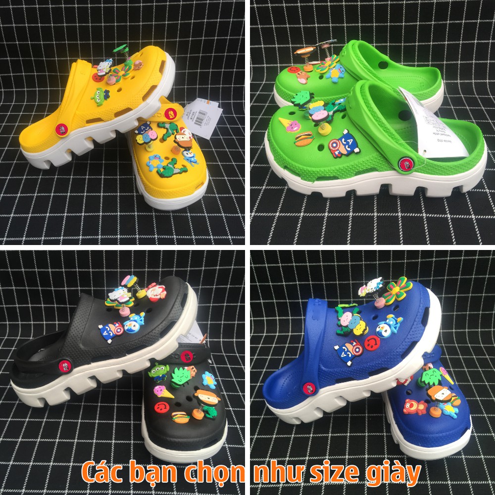 [ KÈM HỘP + 2 LÒ XO + 12 JB 2D ] Sẵn Hàng Loại Đẹp Nhất Dép Sục Đi Mưa Sẵn Nhiều Màu Nam Nữ  - Có VIDEO thực tế | BigBuy360 - bigbuy360.vn