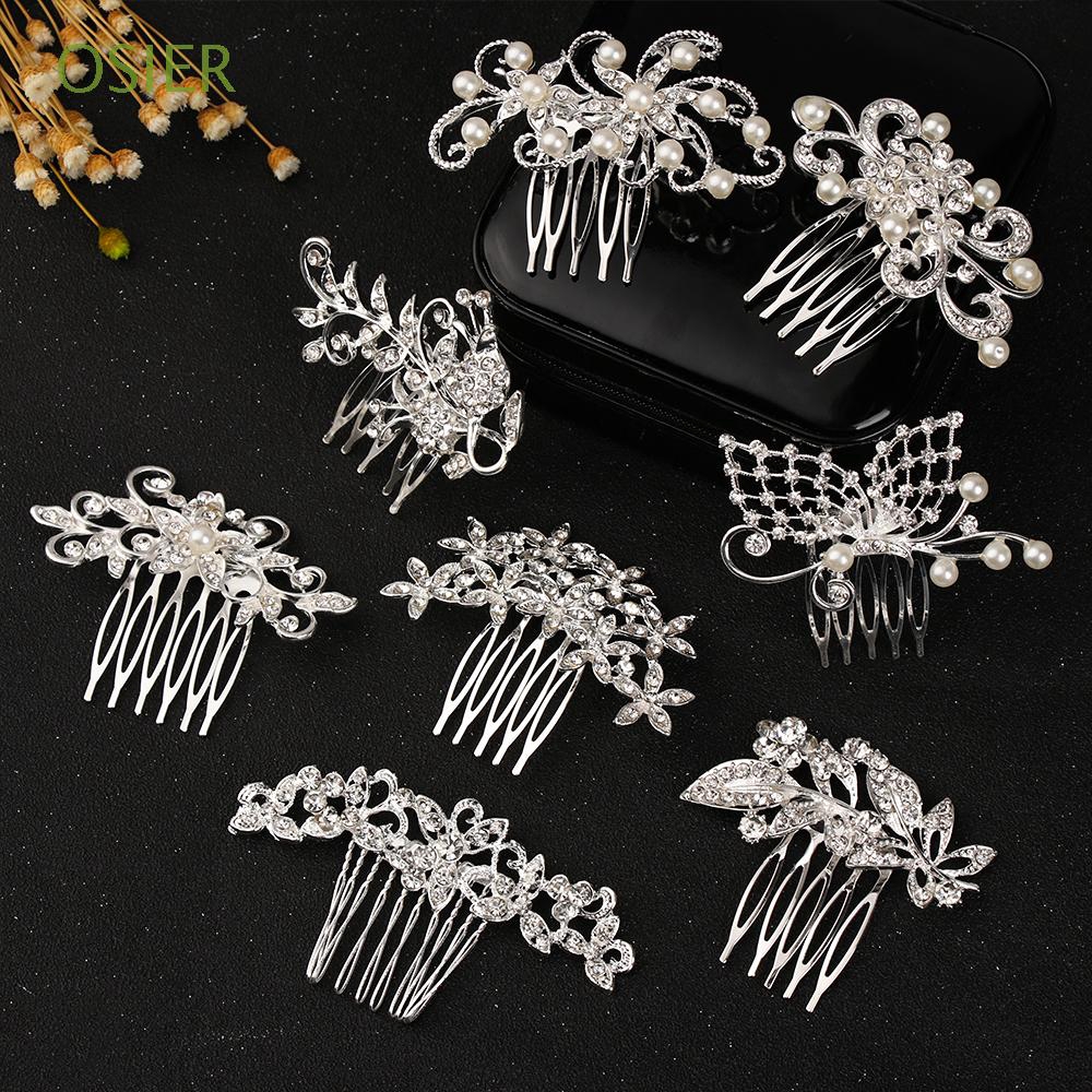 Lược cài tóc hình chiếc lá cho cô dâu