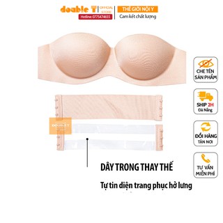 Áo Ngực Không Dây Double T Cúp Ngang Quây Ngang Bralette