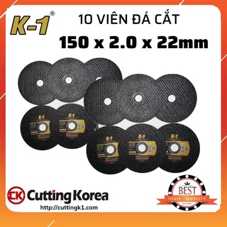 10 viên đá cắt sắt 150 | đá cắt k1 đen 150 | đá cắt sắt phi 150
