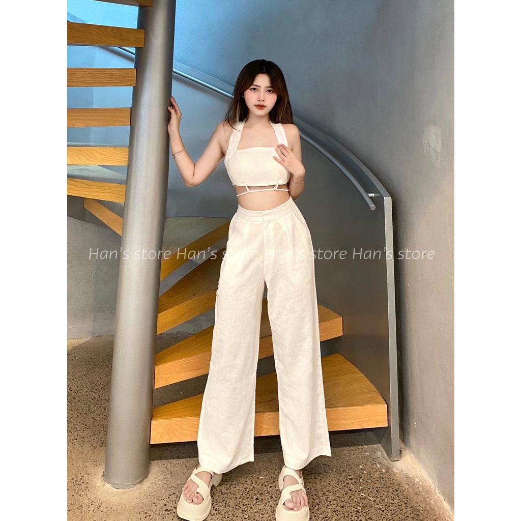SET YẾM CỘT CÓ SẴN MÚT KÈM QUẦN DÀI SIÊU XINH (ẢNH THẬT 1OO%)