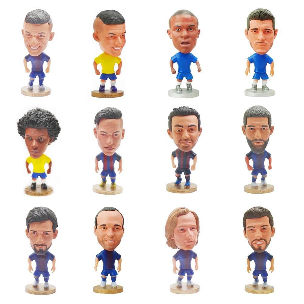 2.5inch Football Star Ronaldo Messi Neymar Pogba Soccer Player Doll Figurine Toy