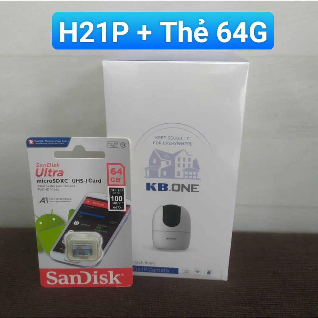 Camera Wifi KBVISION - KBONE H21P Xoay 360đ / H21W cố định, Hàng Chính Hãng Fullbox 100%