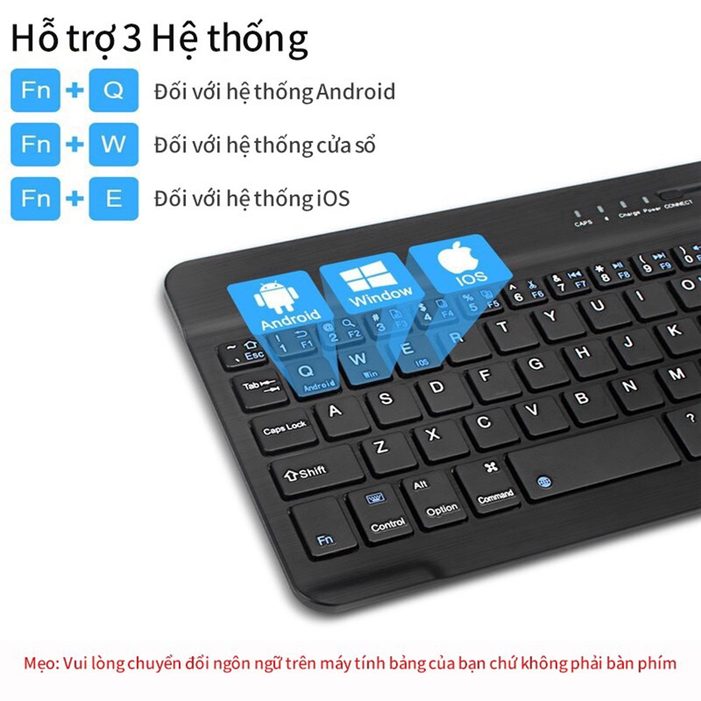Bộ bàn phím và chuột không dây bluetooth cho điện thoại iphone  oppo máy tính bảng  laptop tivi Windows/Android/IOS BP01