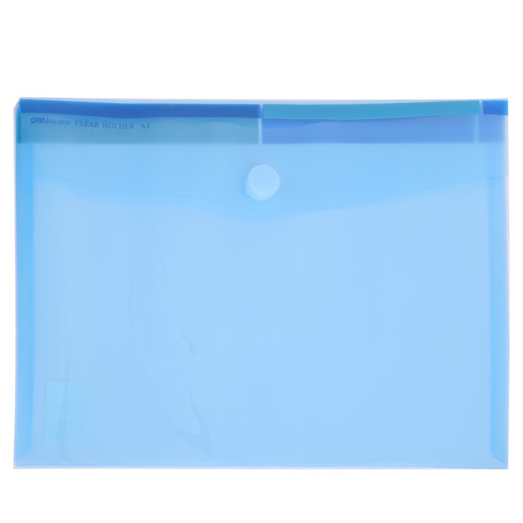 Túi Đựng Hồ Sơ Deli E5504 A4 Ngang - Xanh Dương - 8001065200