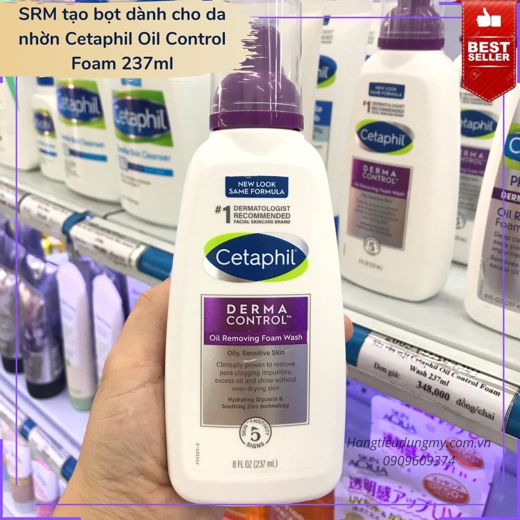 Sữa rửa mặt tạo bọt kiểm soát da nhờn Cetaphil PRO Dermacontrol Oil Removing