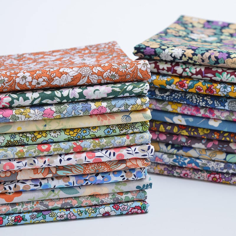Vải cotton Nguyên Chất In Hoa poplin Dùng May Váy Trẻ Em