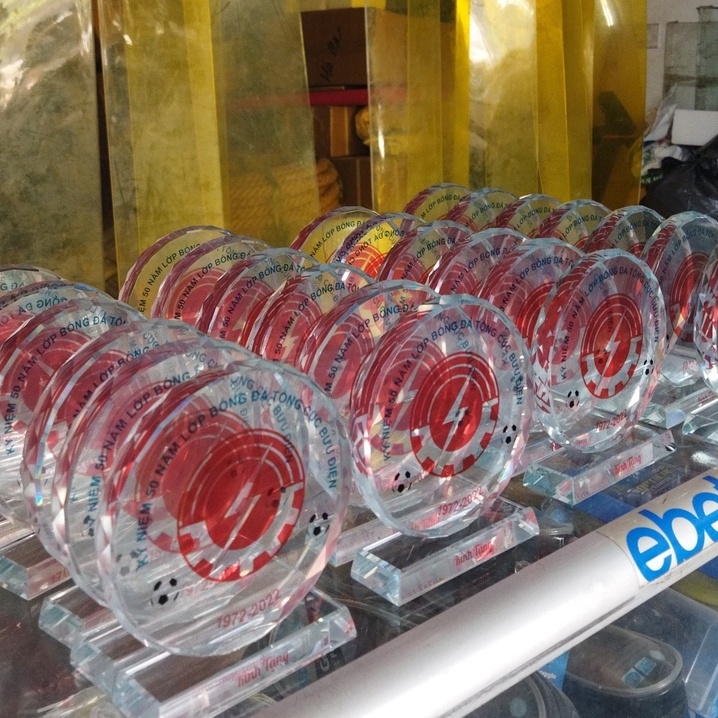 Cup Pha Lê Đĩa Mặt Trời Nhiều Kích Thước - Kỷ Niệm Chương Pha Lê - Quà Tặng Lưu Niệm