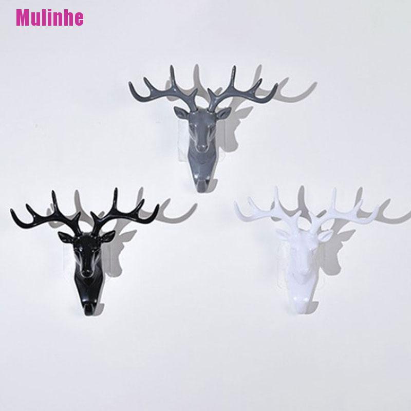 [Mulinhe] Giá Đỡ Móc Treo Chìa Khóa / Áo Khoác / Nón Hình Sừng Hươu Trang Trí Tường