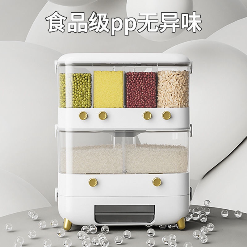 Thùng Đựng Gạo  Hộp Chia Ngăn Phân Loại Hạt Và Hạt Dẻ