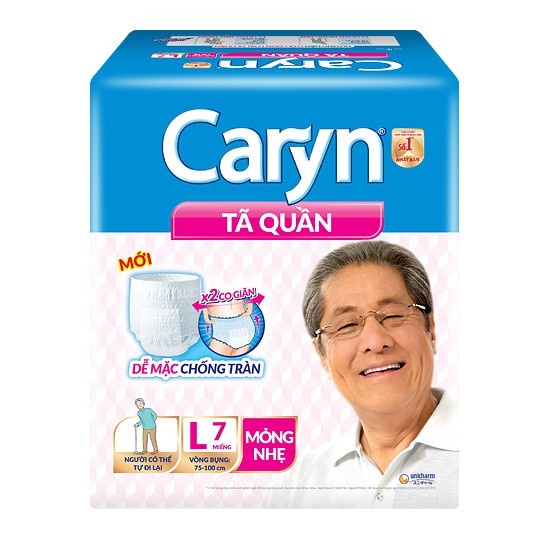Tã Bỉm Quần Người Lớn Caryn Mỏng Nhẹ Chống Tràn Size L5 Miếng