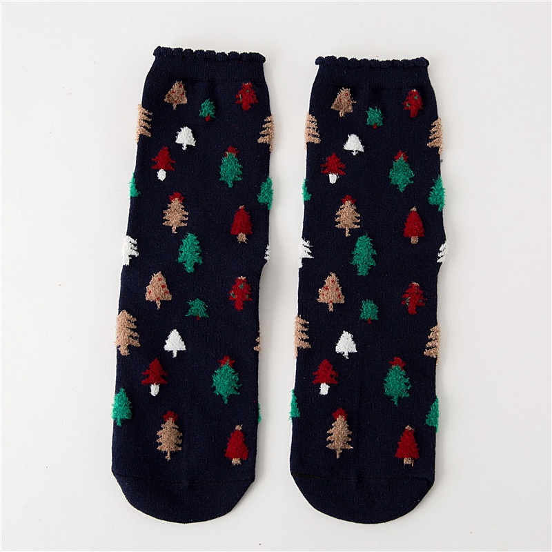 Tất Noel mùa giáng sinh họa tiết đơn giản -Hàng cao cấp