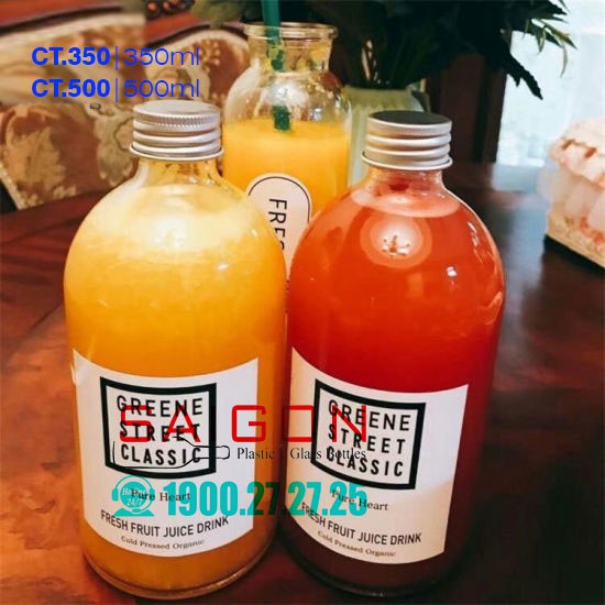 Chai Thủy Tinh Nắp Nhôm 350ml | 500ml , Tùy Chọn Dung Tích | BigBuy360 - bigbuy360.vn