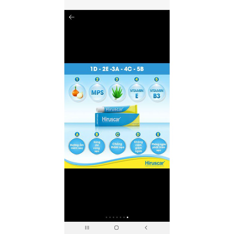 Hiruscar Gel_ Gel bôi sẹo lồi,sẹo lõm,sẹo thâm.Tuýp 5g