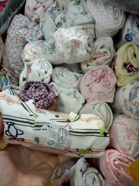 Xả kho set 3 cái Body liền vớ  Cotton cho bé trai bé gái