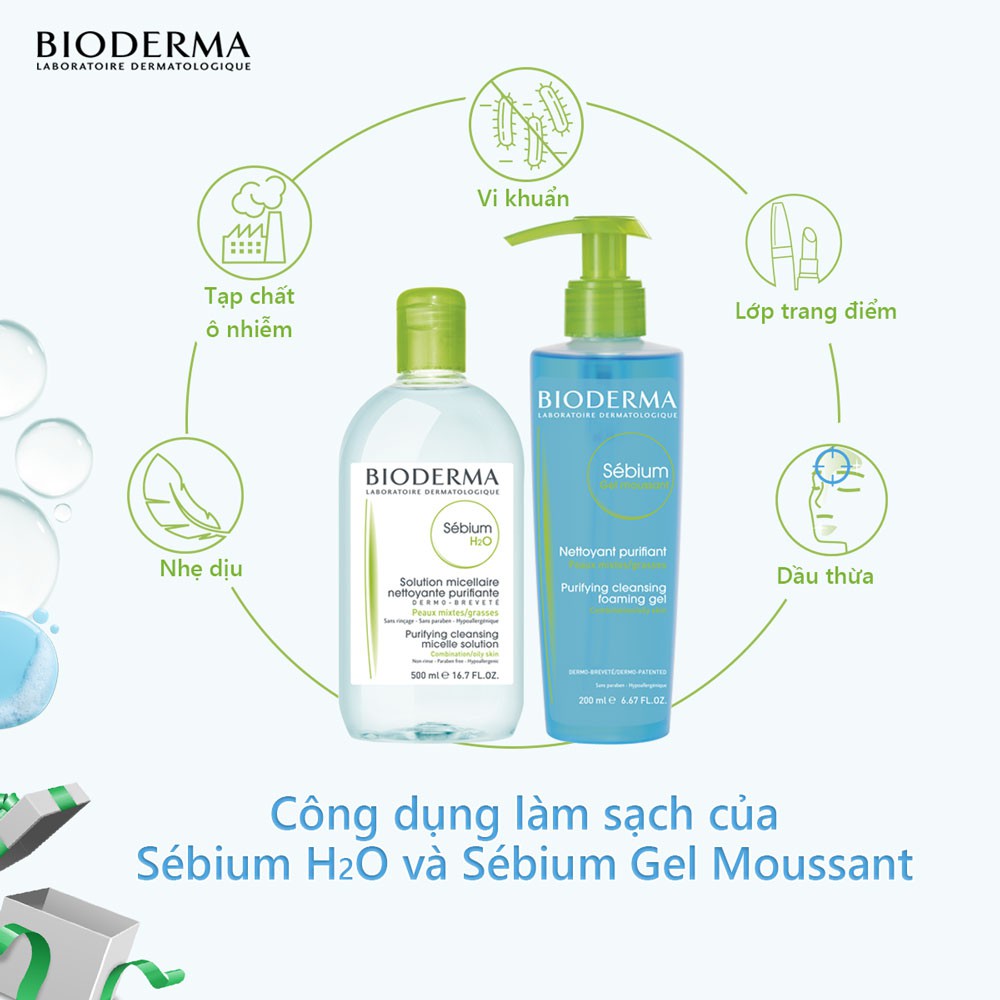 Gel Rửa Mặt Bioderma Dành Cho Da Dầu &amp; Hỗn Hợp Sébium Gel Moussant 200ml