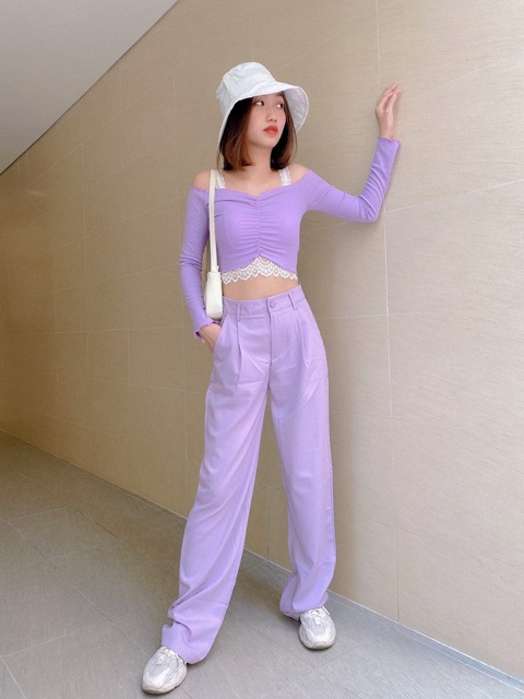 Áo Collar purple (áo ngoài)