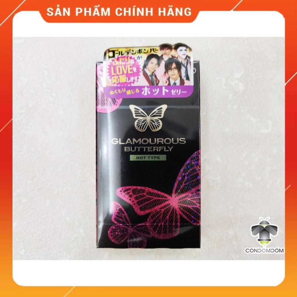 Hộp 12 Bao cao su Jex Glamourous Butterfly Hot siêu mỏng làm ấm