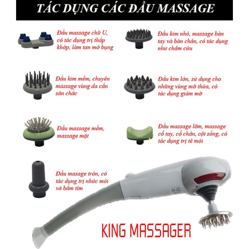 Máy Massage Cầm Tay 7 Đầu King Massager Korea SL999