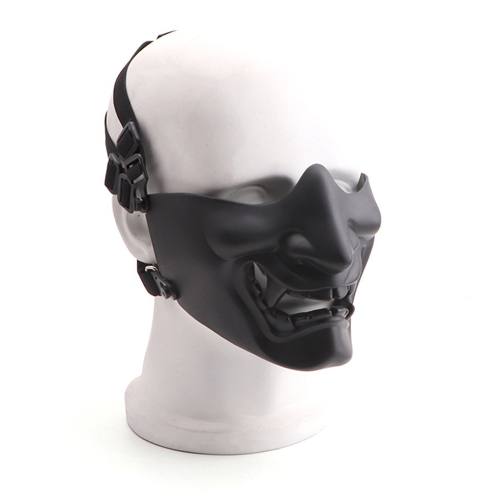 Half Face Tactical Mask Outdoor Cycling Cosplay Entertainment Smile Scary Face