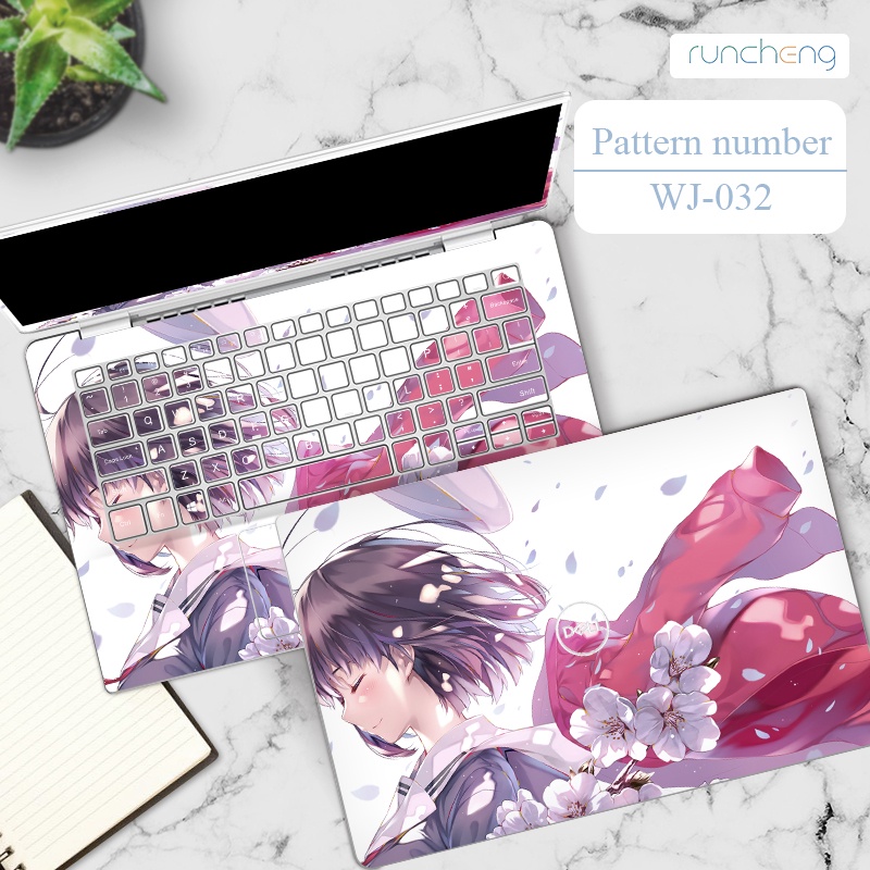 Nhãn dán Anime Girl trang trí Dell Inspiron 15 5000 VOSTRO13 Latitude 3330/7300/3511/7501/E6420/G3 3579/5300/XPS 14Z