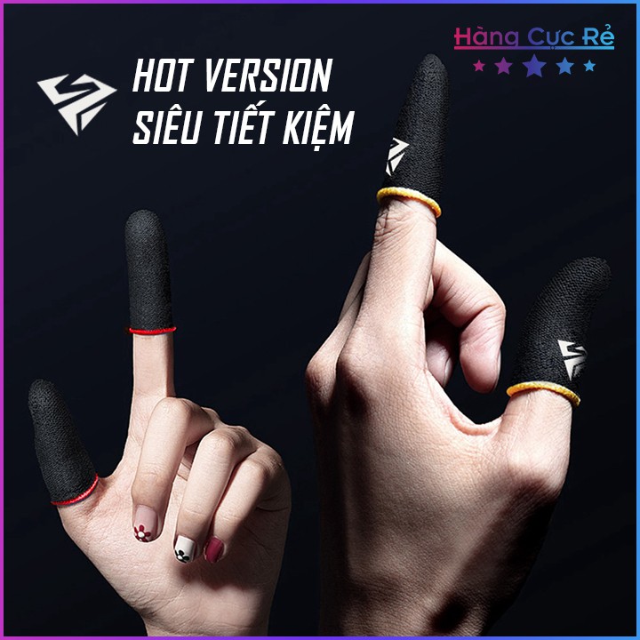 Combo 2 Ngón Bao tay sợi Carbon Tia Chóp Version HOT + 1 Tay cầm chơi game quạt tản nhiệt 2000mAr - Shop Hàng Cực Rẻ