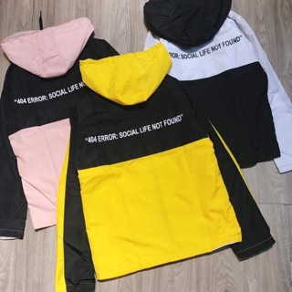 Áo khoác dù phối màu form rộng UNISEX