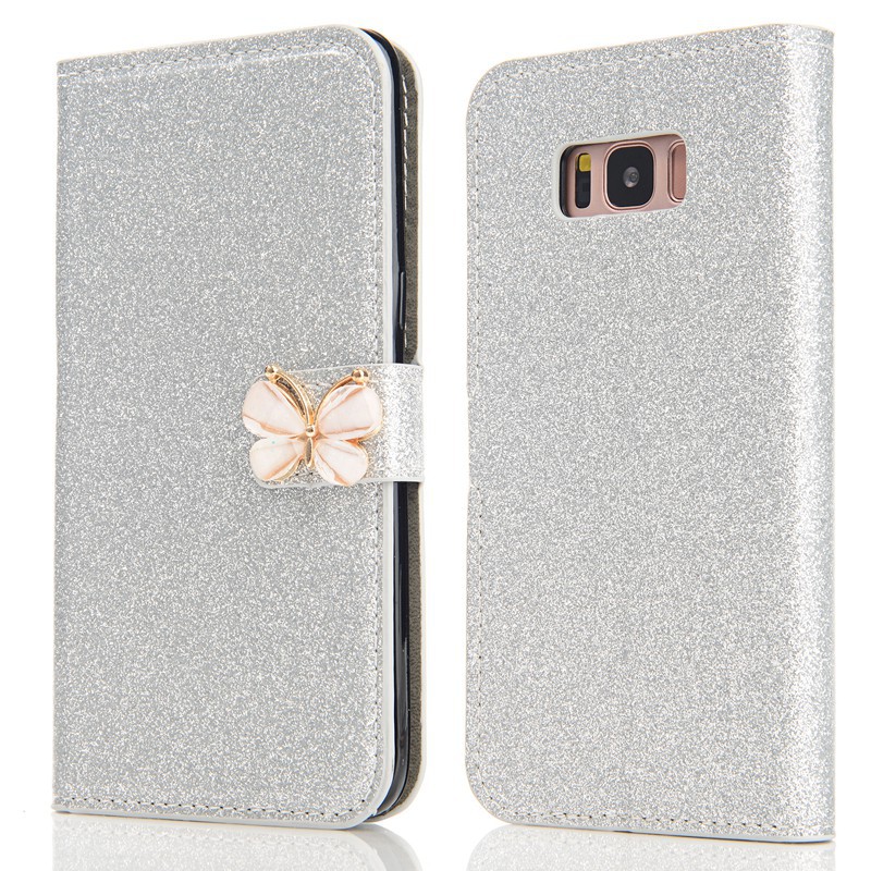 Bao da kim tuyến đính bươm bướm trang trí cho Samsung J3 2016 2017 | BigBuy360 - bigbuy360.vn