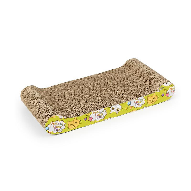 Bàn cào móng cho mèo size siêu to 43X21X4 cm lượn sóng cho mèo tặng túi bạc hà - Thaivucattery