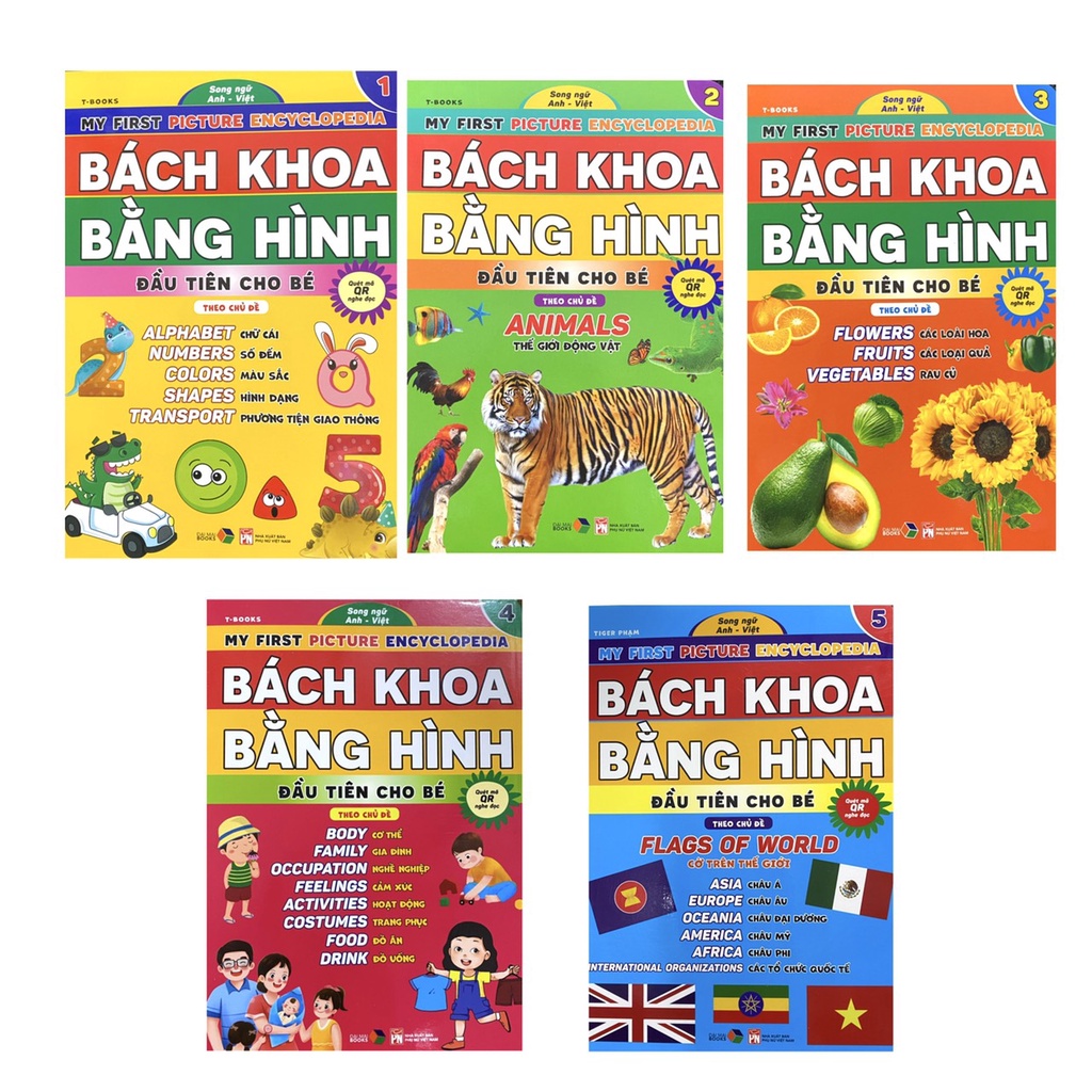 Sách - Bách Khoa Bằng Hình Đầu Tiên Cho Bé Theo Chủ Đề - Song ngữ Anh Việt - Quét mã QR nghe đọc - Bìa Cứng
