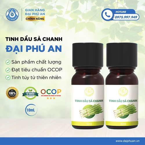 [CHÍNH HÃNG] Tinh dầu Sả Chanh nguyên chất Đại Phú An chai 10ml