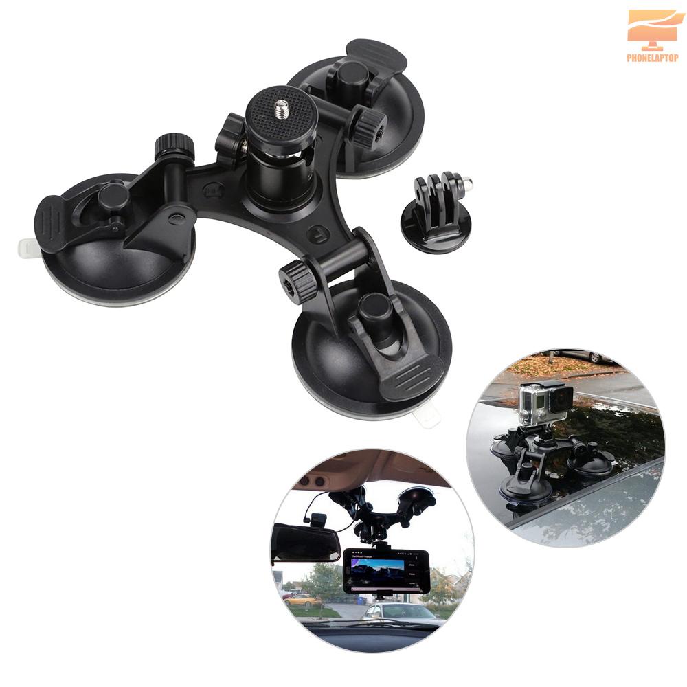 Sports Camera Triple Suction Cup Mount Sucker for GroPro Hero 5/4/3+/3 for Xiaomi Yi with Tripod Mount Adapter Action Camera Mount