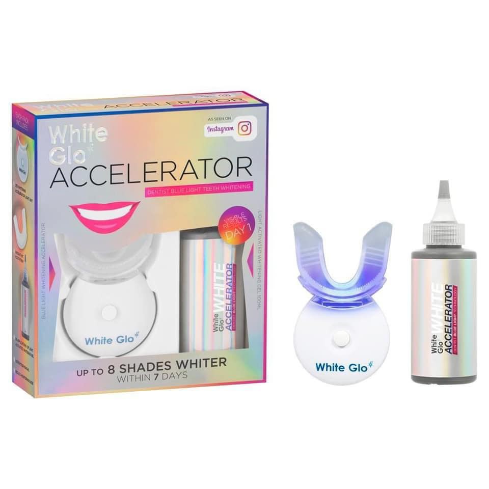 Set Làm Trắng Răng White Glo White Accelerator Blue Light Teeth Whitening System