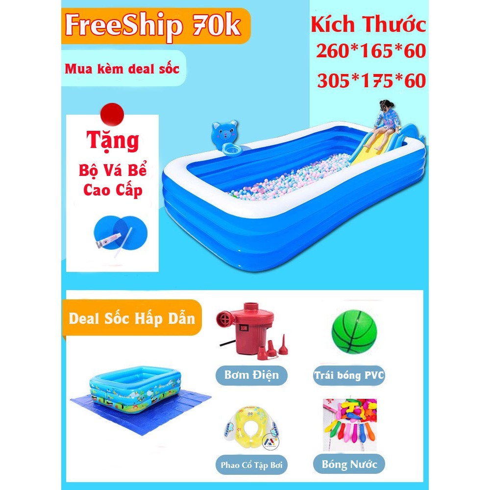 [Freeship 70k] BỂ BƠI PHAO KHỔNG LỒ 2M6 -> 3M - BỂ BƠI CỠ LỚN DÀNH CHO CẢ GIA ĐÌNH